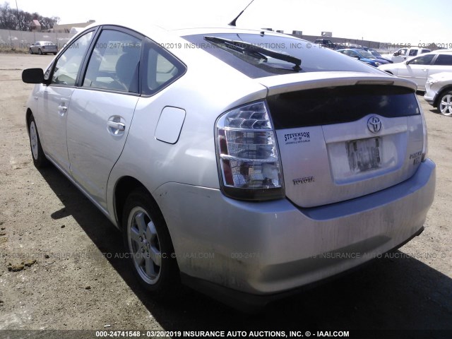 JTDKB20U887710039 - 2008 TOYOTA PRIUS SILVER photo 3