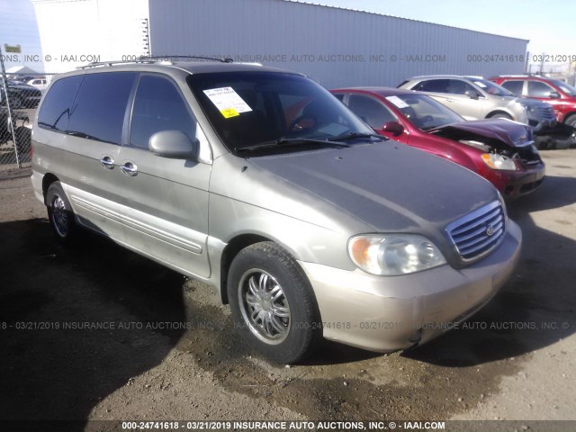 KNDUP131336454929 - 2003 KIA SEDONA EX/LX Dark Brown photo 1