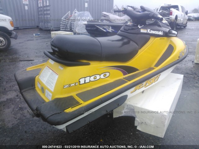 KAW30826K900 - 2000 KAWASAKI JET SKI 1100ZXI  YELLOW photo 4