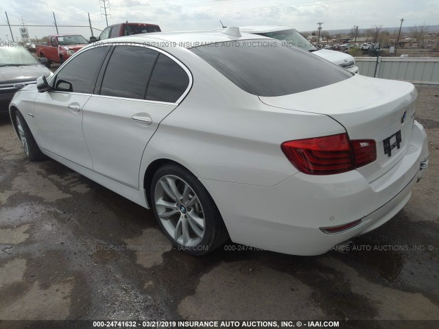 WBA5B1C54ED479842 - 2014 BMW 535 I WHITE photo 3