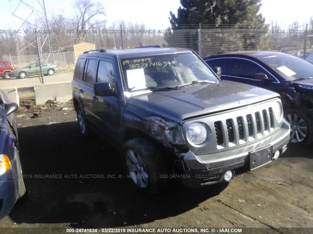 1C4NJRFB2CD656116 - 2012 JEEP PATRIOT LATITUDE GRAY photo 1