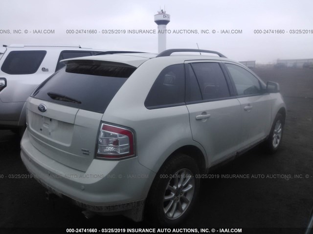 2FMDK49C27BB53161 - 2007 FORD EDGE SEL PLUS WHITE photo 4