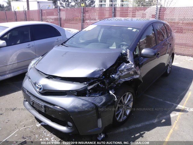 JTDZN3EU5GJ055358 - 2016 TOYOTA PRIUS V GRAY photo 2