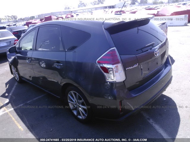 JTDZN3EU5GJ055358 - 2016 TOYOTA PRIUS V GRAY photo 3