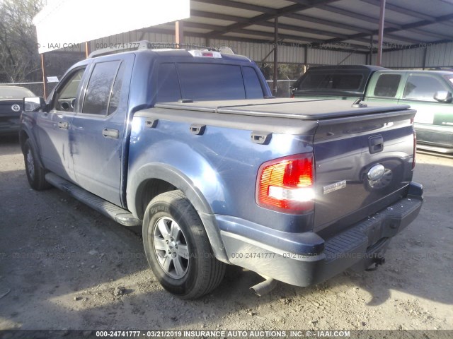 1FMEU31E18UA41002 - 2008 FORD EXPLORER SPORT TR XLT BLUE photo 3