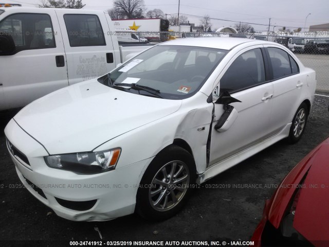 JA32U2FU5BU043245 - 2011 MITSUBISHI LANCER ES/ES SPORT WHITE photo 2