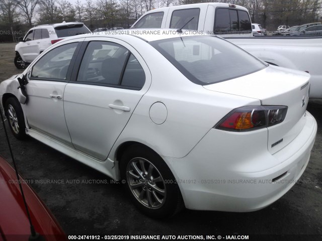 JA32U2FU5BU043245 - 2011 MITSUBISHI LANCER ES/ES SPORT WHITE photo 3