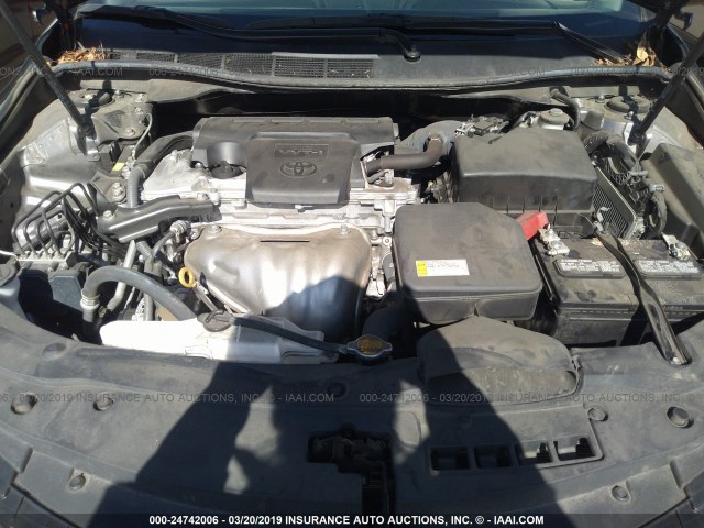 4T1BF1FK1FU093419 - 2015 TOYOTA CAMRY LE/XLE/SE/XSE GRAY photo 10