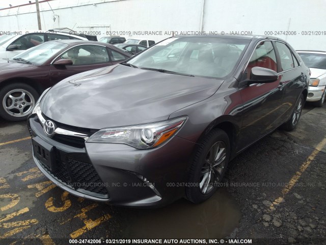 4T1BF1FK1FU093419 - 2015 TOYOTA CAMRY LE/XLE/SE/XSE GRAY photo 2