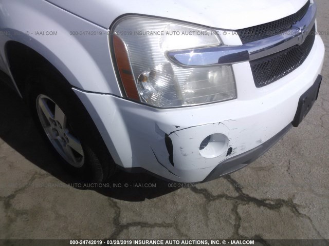 2CNDL13F886312371 - 2008 CHEVROLET EQUINOX LS WHITE photo 6