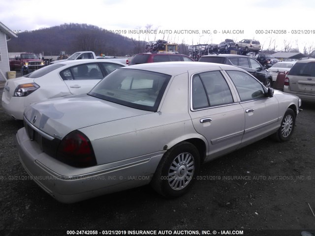 2MEFM75V98X606873 - 2008 MERCURY GRAND MARQUIS LS TAN photo 4