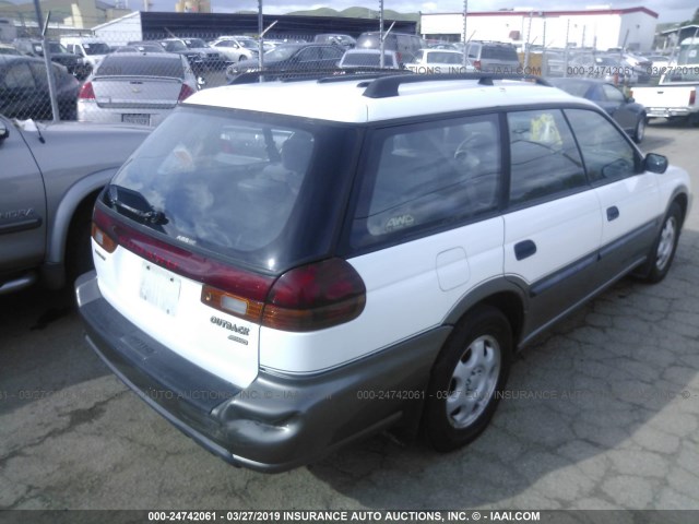 4S3BG6855W6643358 - 1998 SUBARU LEGACY 30TH ANN OUTBACK/LTD/SPT WHITE photo 4