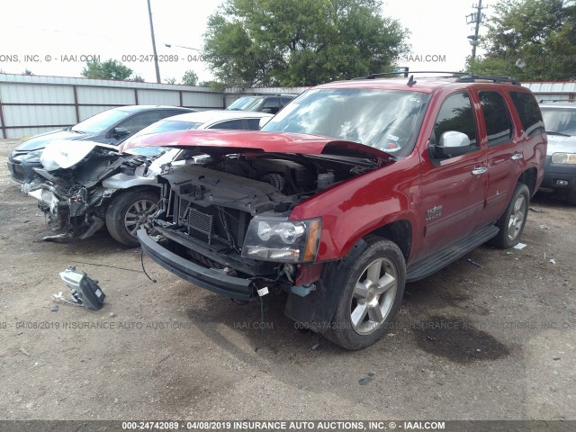 1GNSCBE04DR274475 - 2013 CHEVROLET TAHOE C1500 LT MAROON photo 2