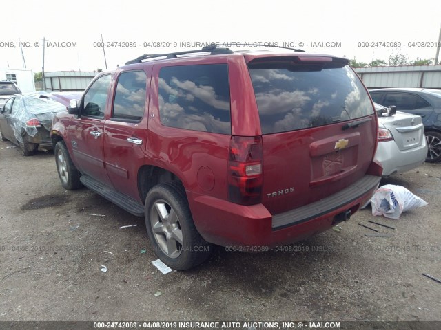 1GNSCBE04DR274475 - 2013 CHEVROLET TAHOE C1500 LT MAROON photo 3