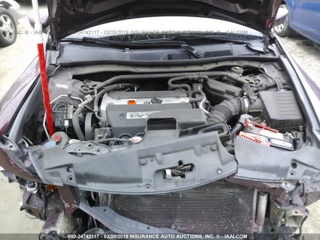 1HGCP26848A040638 - 2008 HONDA ACCORD EXL Bordo foto 10