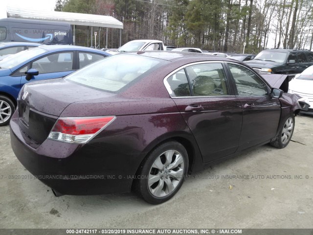 1HGCP26848A040638 - 2008 HONDA ACCORD EXL Bordo foto 4