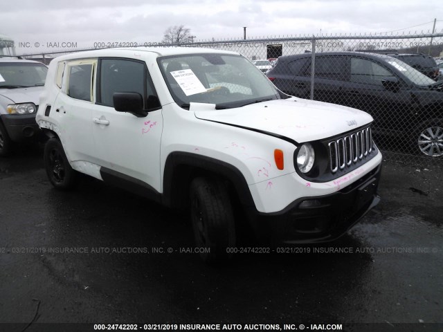 ZACCJBAT6GPD10642 - 2016 JEEP RENEGADE SPORT Սպիտակ լուսանկար 1