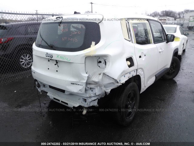 ZACCJBAT6GPD10642 - 2016 JEEP RENEGADE SPORT WHITE photo 6