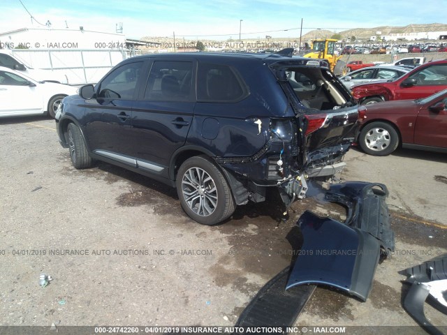 JA4AD3A38HZ042128 - 2017 MITSUBISHI OUTLANDER SE/SEL BLUE photo 3