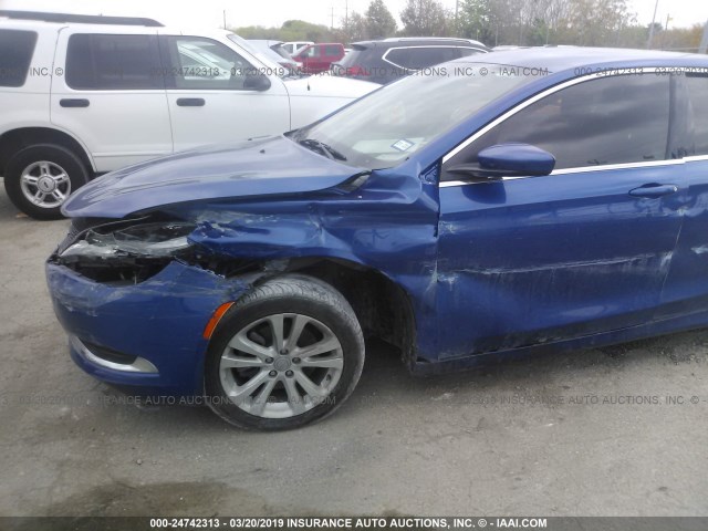 1C3CCCAB4FN756341 - 2015 CHRYSLER 200 LIMITED BLUE photo 6