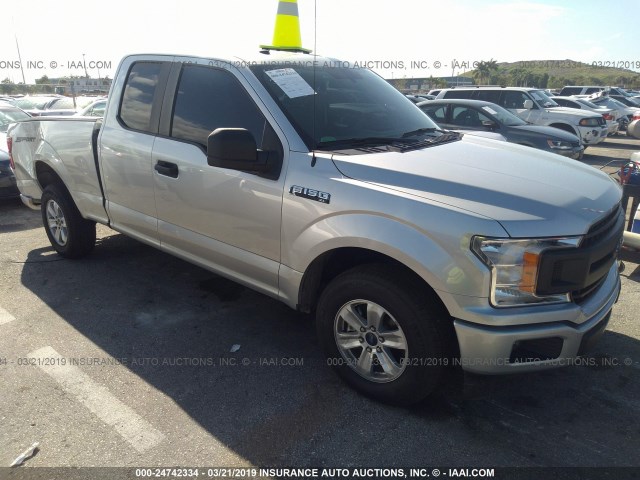 1FTEX1CB9JFB64396 - 2018 FORD F150 SUPER CAB SILVER photo 1