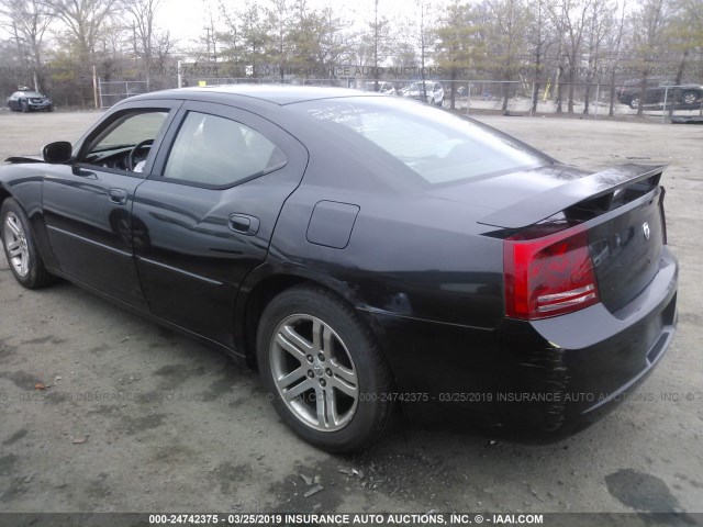 2B3KA43G26H422637 - 2006 DODGE CHARGER SE/SXT BLACK photo 3