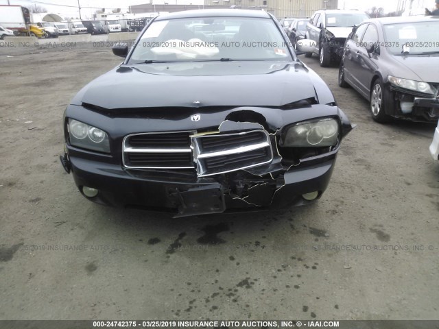 2B3KA43G26H422637 - 2006 DODGE CHARGER SE/SXT BLACK photo 6