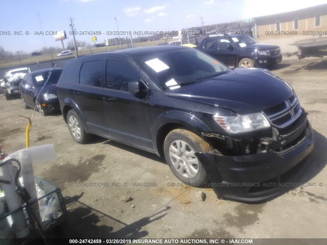 3C4PDCAB6DT695419 - 2013 DODGE JOURNEY SE BLACK photo 1