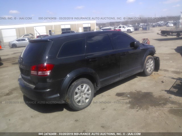 3C4PDCAB6DT695419 - 2013 DODGE JOURNEY SE BLACK photo 4