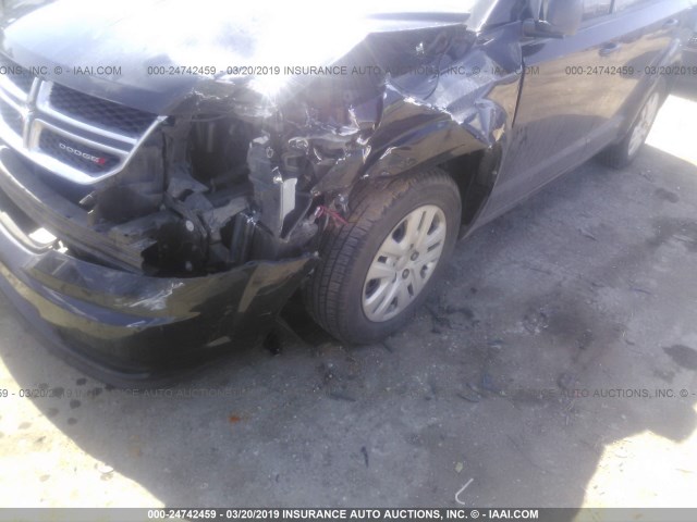 3C4PDCAB6DT695419 - 2013 DODGE JOURNEY SE BLACK photo 6