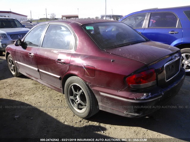 KMHWF35H75A141671 - 2005 HYUNDAI SONATA GLS/LX BURGUNDY photo 3