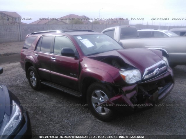 JTEBU14R568073737 - 2006 TOYOTA 4RUNNER SR5/SPORT MAROON photo 1