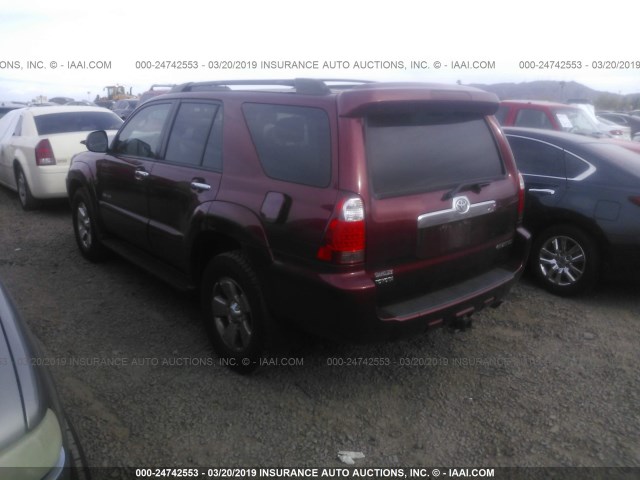 JTEBU14R568073737 - 2006 TOYOTA 4RUNNER SR5/SPORT MAROON photo 3