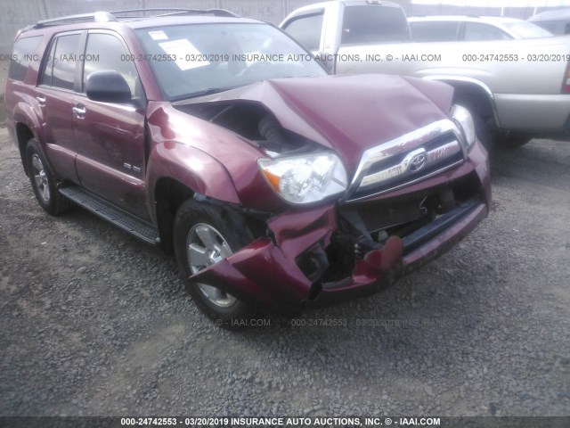 JTEBU14R568073737 - 2006 TOYOTA 4RUNNER SR5/SPORT MAROON photo 6