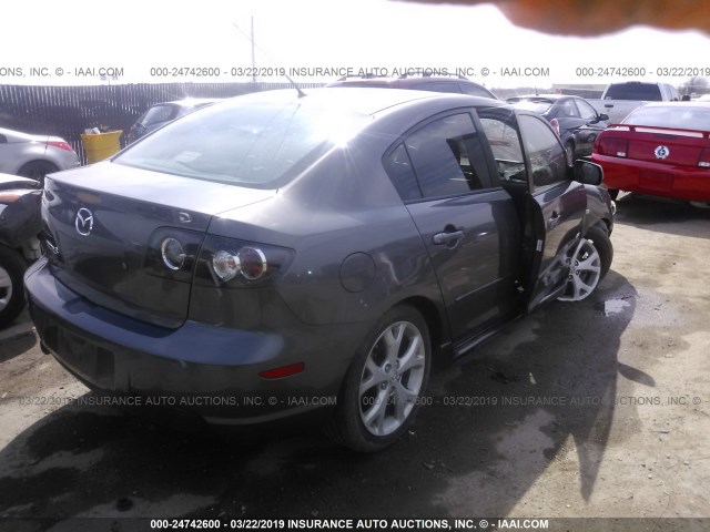 JM1BK323X81826548 - 2008 MAZDA 3 S GRAY photo 4