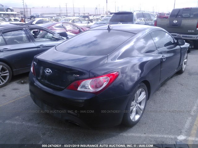 KMHHT6KD2BU046790 - 2011 HYUNDAI GENESIS COUPE 2.0T BLACK photo 4