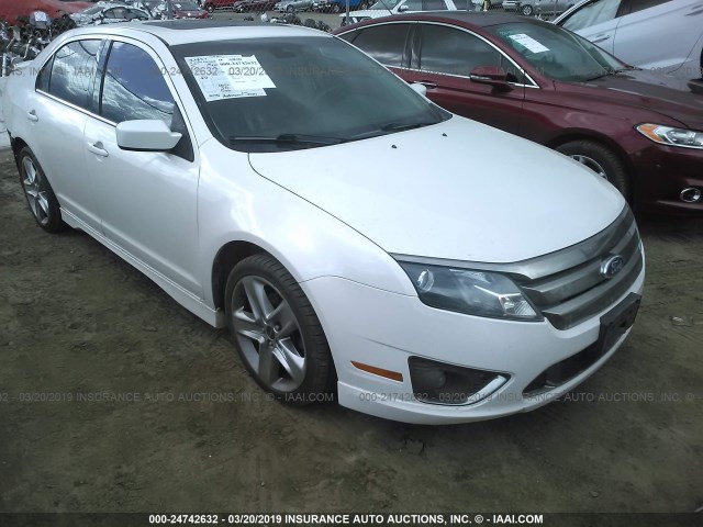 3FAHP0KC4BR303331 - 2011 FORD FUSION SPORT WHITE photo 1