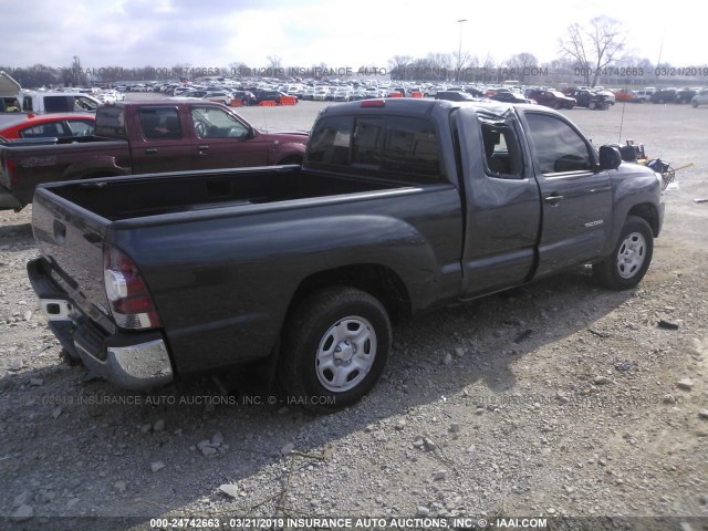 5TFTX4CN5CX010820 - 2012 TOYOTA TACOMA ACCESS CAB ნაცრისფერი ფოტო 4