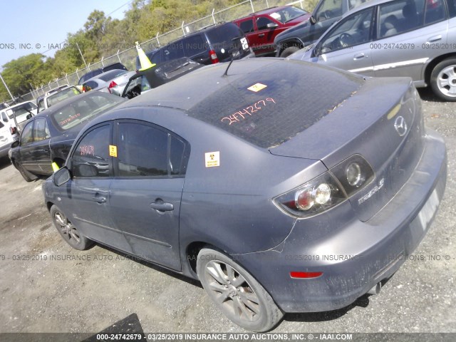 JM1BK323671672337 - 2007 MAZDA 3 S GRAY photo 3