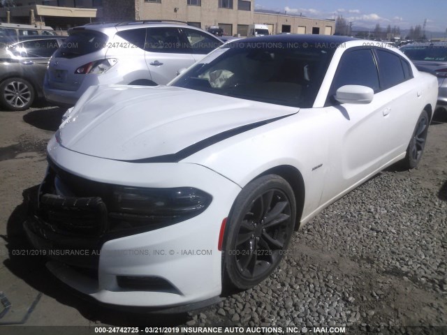 2C3CDXCTXFH732449 - 2015 DODGE CHARGER R/T WHITE photo 2