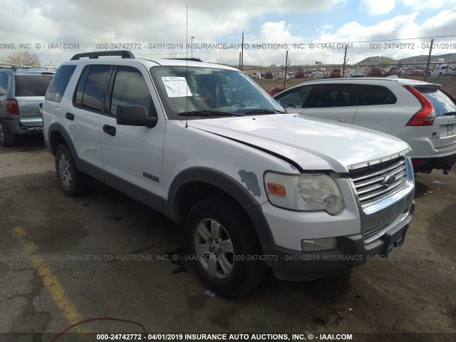 1FMEU63E86UA49495 - 2006 FORD EXPLORER XLT WHITE photo 1