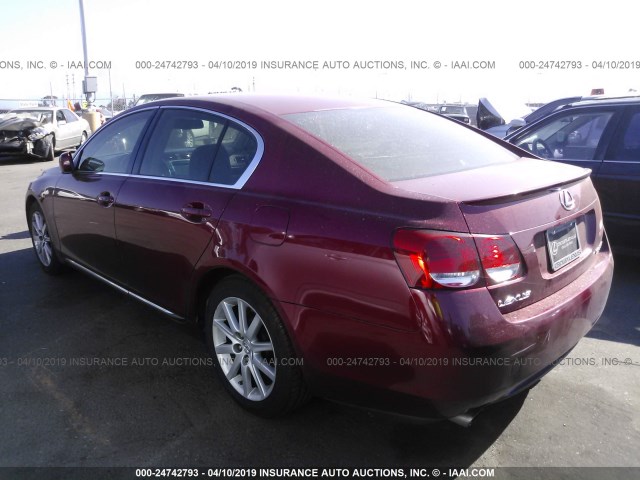 JTHBH96S165045215 - 2006 LEXUS GS GENERATION 200 300 BURGUNDY photo 3