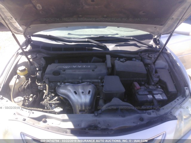 4T1BE46KX7U667702 - 2007 TOYOTA CAMRY NEW GENERAT CE/LE/XLE/SE SILVER photo 10