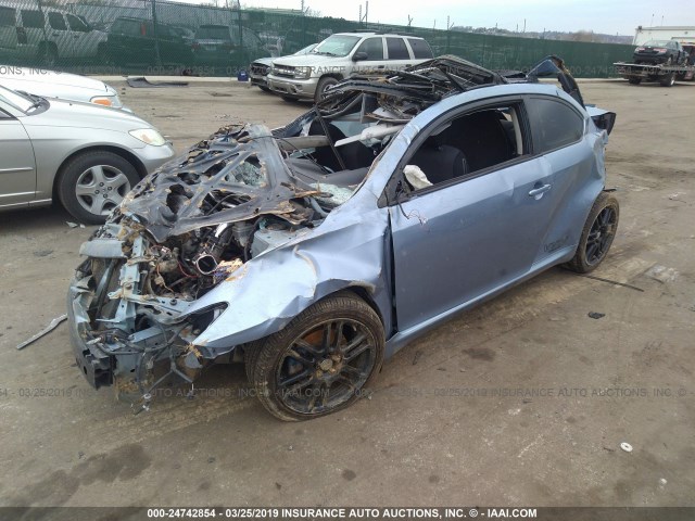 JTKDE167580226813 - 2008 TOYOTA SCION TC BLUE photo 2