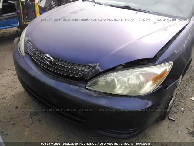 4T1BE32K84U363246 - 2004 TOYOTA CAMRY LE/XLE/SE BLUE photo 6