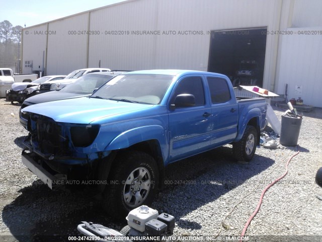 3TMJU62N26M013469 - 2006 TOYOTA TACOMA DOUBLE CAB PRERUNNER BLUE photo 2
