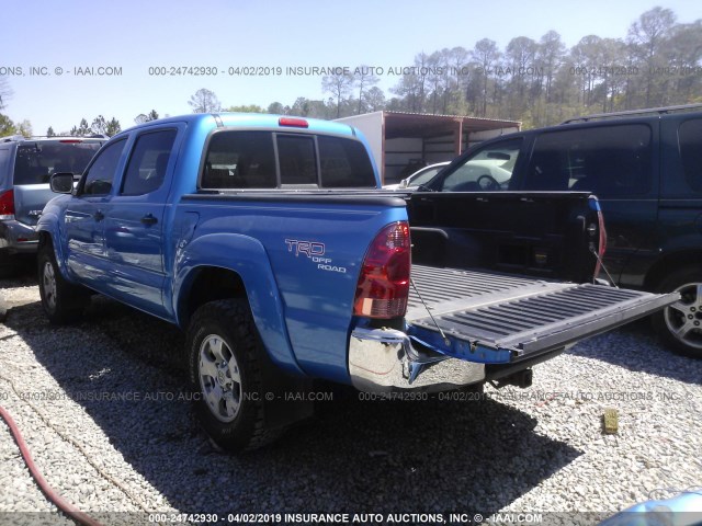 3TMJU62N26M013469 - 2006 TOYOTA TACOMA DOUBLE CAB PRERUNNER BLUE photo 3