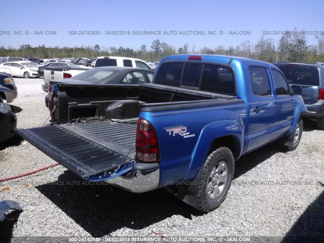 3TMJU62N26M013469 - 2006 TOYOTA TACOMA DOUBLE CAB PRERUNNER BLUE photo 4