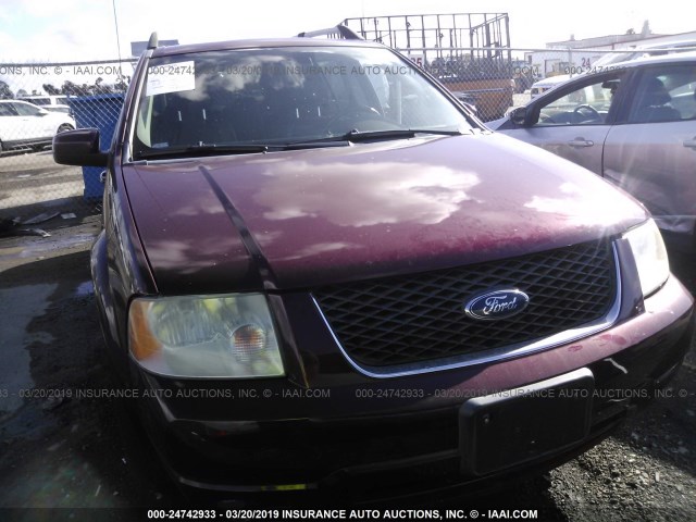 1FMDK06116GA42829 - 2006 FORD FREESTYLE LIMITED RED photo 6