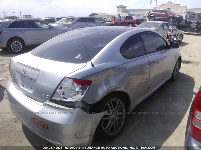 JTKDE177970165205 - 2007 TOYOTA SCION TC SILVER photo 4